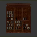 Classic Dark Brown Wooden Bookcase With Multiple Shelves Filled With Books