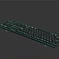 Black Standard Keyboard With White Red Keys And Durable Design