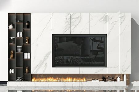 Modern TV background wall 3d model