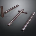 Metal Construction Equipment Including Long Bars And Cross Shaped Brackets