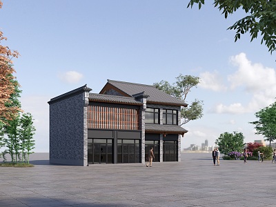 Chinese Architecture Antique Architecture Shop Street View Homestay Catering 3d model