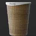 Woven Natural Brown Storage Basket Tall Cylindrical Design for Home Organizing