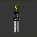 Yellow And Black Industrial Mechanical Device With Metal Structure Multiple Pipes And Mechanical Arm