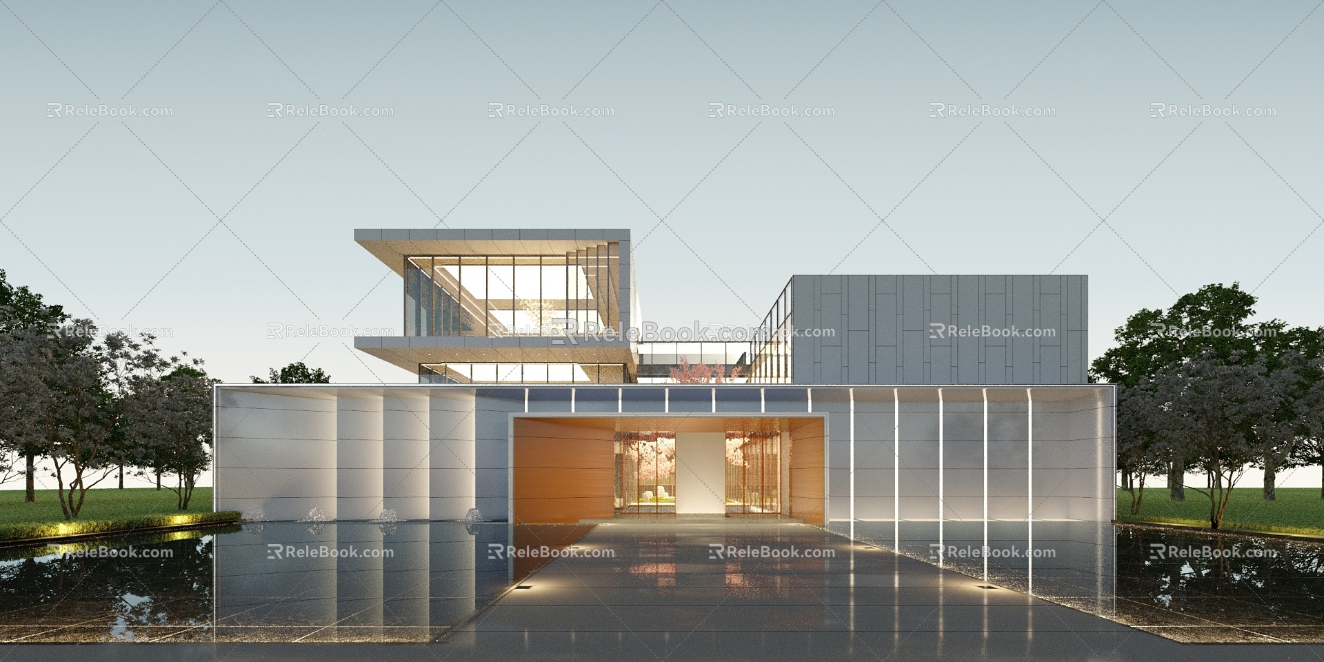 Modern Sales Office Building Sales Office Building 3d model