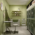 Modern Retail Store Interior With Well Arranged Shelves Various Products Front Counter And Seating Chairs