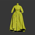 Vintage Floral Pattern Dress With Fitted Waist Three Quarter Sleeves And A Line Skirt