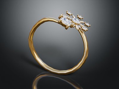 Ring Diamond Ring Gem Ring Women's Ring 3d model