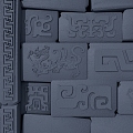 Brick carving cultural brick 3d model