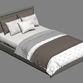 Modern Single Bed 3d model