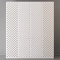 Modern White Dresser With Perforated Door Design For Bedroom Home Decor