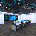 modern command center 3d model