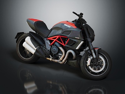 Modern Motorcycle Two-wheeled Motocross Motorcycle 3d model