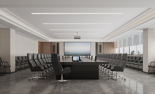 Modern large conference room 3d model