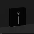 Modern Black Wall Lamp With Sleek Square Design And Integrated LED Light 3d model