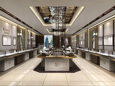 Modern Jewelry Store 3d model