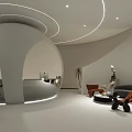 Modern Lounge Front Desk Alien Front Desk 3d model