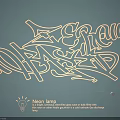 Artistic Graffiti Style Neon Lamp For Wall Decor In Modern Living Room