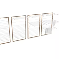 Balcony Cabinet With Wooden Frame Metal Shelves For Towel Hanging Storage