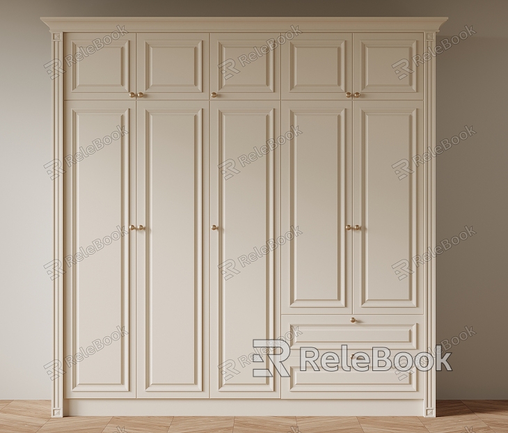 06 Wardrobe French Cream Style Wardrobe model