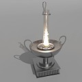 oil lamp candlestick lamp 3d model