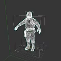Game and Movie Character 3D Model with Detailed Metal Armor Standing Pose