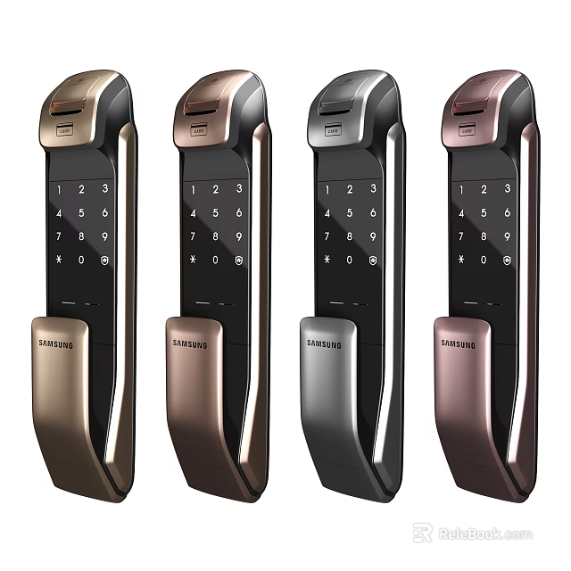Samsung Smart Door Handles With Digital Keypad Available In Multiple Color Options 3d model 