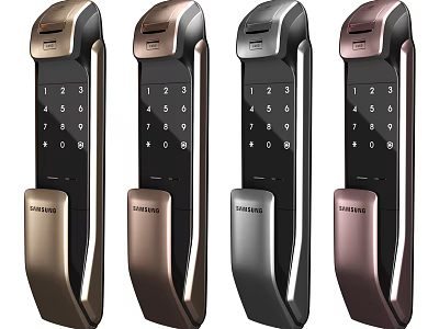 Samsung Smart Door Handles With Digital Keypad Available In Multiple Color Options 3d model