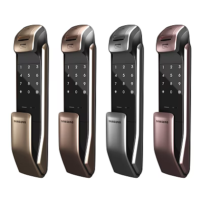 Samsung Smart Door Handles With Digital Keypad Available In Multiple Color Options 3d model