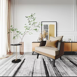 Modern Single Sofa Simple Single Sofa Chair 3d model