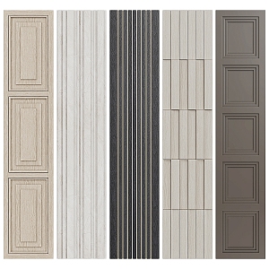 Modern Wall Panel Wall Trim Panel 3d model