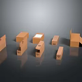Paper Box Paper Box Folding Paper Box Small Box Container Realistic 3d model