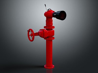 Modern fire hydrant fire hydrant fire monitoring station fire monitor valve 3d model