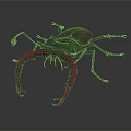 Modern spade carapace stag beetle stag shovel beetle 3d model