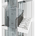 Modern staircase elevator 3d model