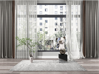 Modern Curtains 3d model