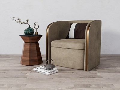 Modern Single Sofa Leisure Chair 3d model