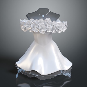 Dress Wedding Dress Wedding Dress Evening Dress Prom Dress Party Dress Outfit Fashion 3d model