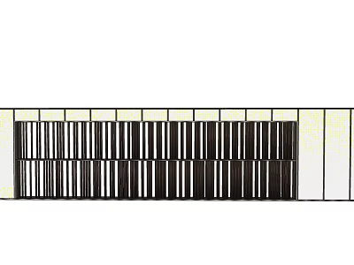 Modern Feature Wall Design With Vertical Black And White Striped Panels 3d model