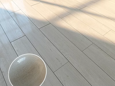 Light Colored Wooden Floor Components With Natural Grain And Polished Surface 3d model