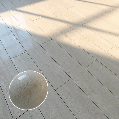 Light Colored Wooden Floor Components With Natural Grain And Polished Surface 3d model
