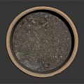 Handcrafted Rustic Clay Pot With Textured Surface And Round Design