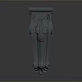 Ornate Decorative Corbel With Intricate Carvings And Curved Design Details
