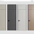 Modern Minimalist Hinged Doors In Various Colors And Wood Texture Finishes