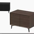 Modern Wooden Nightstands With Drawers Cabinet Doors And Slim Legs Design