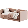 Modern Soft Fabric Upholstered Children Bed With Multiple Color Choices For Warm Comfortable Kids Bedroom