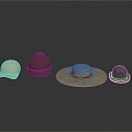 Hat Hat Hat Sunshade Hat Straw Hat Wear Supplies 3d model