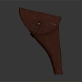 Classic Red Leather Holster Design With Metal Button And Smooth Finish