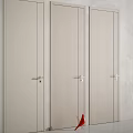 Modern Light Colored Swing Doors With Sleek Metal Handles For Contemporary Interior