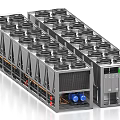 Industrial Cooling Equipment With Modular Design Multiple Fans Heat Sinks And Control Panel