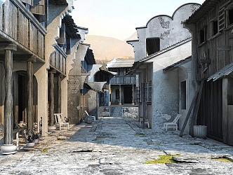 Chinese-style Antique Street 3d model